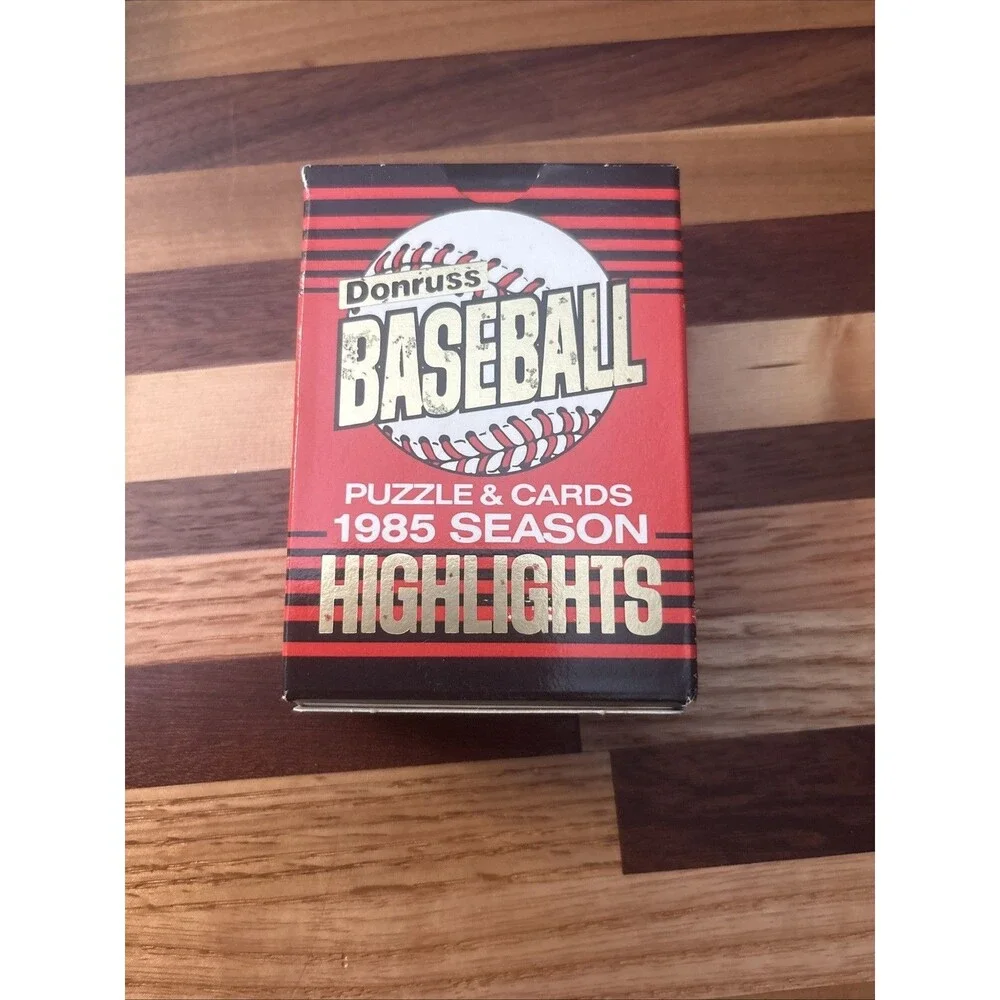 1985 Donruss Highlights box set with 56 player cards & complete puzzle card